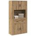 Highboard stejar artizanal 80 x 33 x 150 cm Lemn compozit - WALTI WALTI