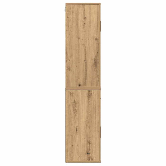 Highboard stejar artizanal 80 x 33 x 150 cm Lemn compozit - WALTI WALTI