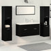 Set de mobilier pentru baie 5 pcs Stejar Negru 30 x 30 x 130 cm - WALTI WALTI
