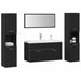 Set de mobilier pentru baie 5 pcs Stejar Negru 30 x 30 x 130 cm - WALTI WALTI