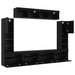 Set comodă TV Pe perete 6 pcs Stejar negru Lemn compozit - WALTI WALTI