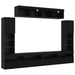 Set comodă TV Pe perete 6 pcs Stejar negru Lemn compozit - WALTI WALTI
