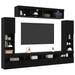 Set comodă TV Pe perete 6 pcs Stejar negru Lemn compozit - WALTI WALTI