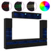 Set comodă TV Pe perete 6 pcs Stejar negru Lemn compozit - WALTI WALTI