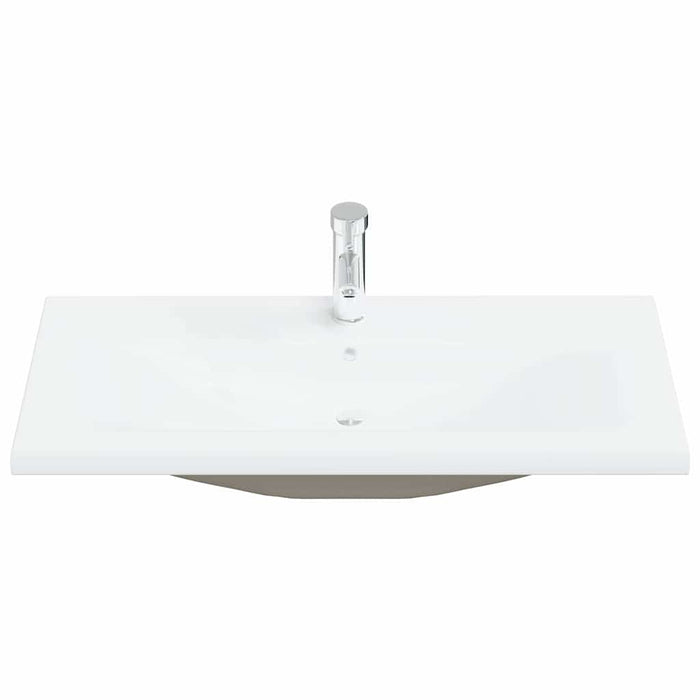 Set de mobilier pentru baie Pe perete cu ușă 2 pcs Stejar Negru - WALTI WALTI