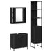Unități de vanitate pentru baie 3 pcs Negru Lemn compozit - WALTI WALTI