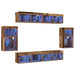 Set comodă TV Pe perete 8 pcs Lemn vechi Lemn compozit - WALTI WALTI