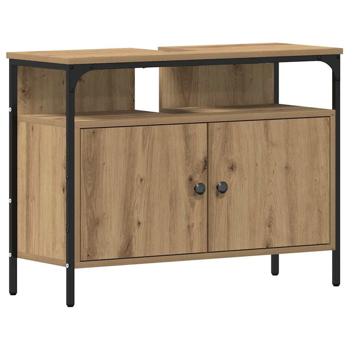 Set de mobilier pentru baie 3 piese Stejar artizanal Lemn ingineresc - WALTI WALTI