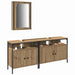 Set de mobilier pentru baie 3 piese Stejar artizanal Lemn ingineresc - WALTI WALTI