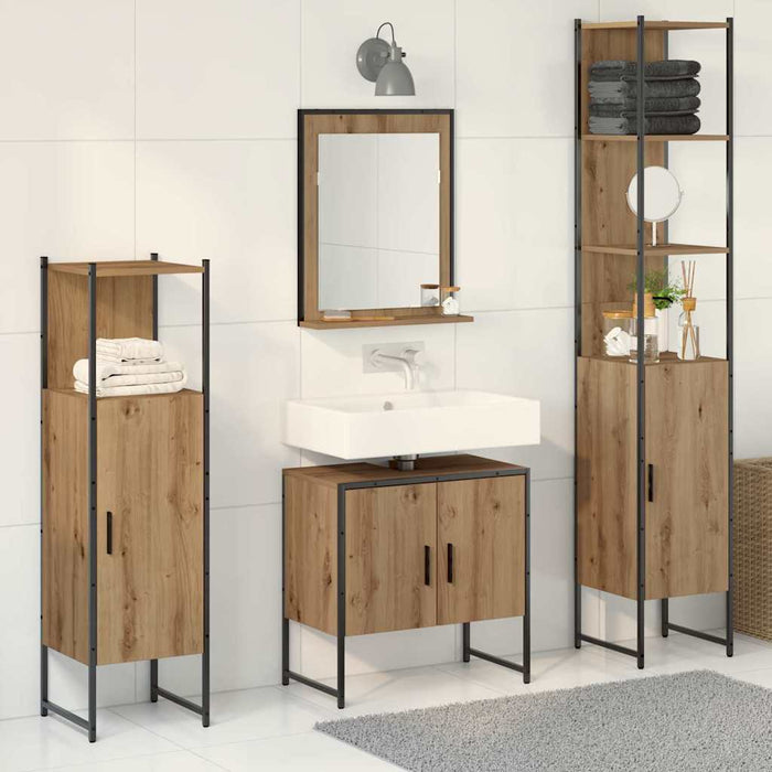 Set de mobilier pentru baie 4 pcs Maro 33 x 33 x 185.5 cm - WALTI WALTI