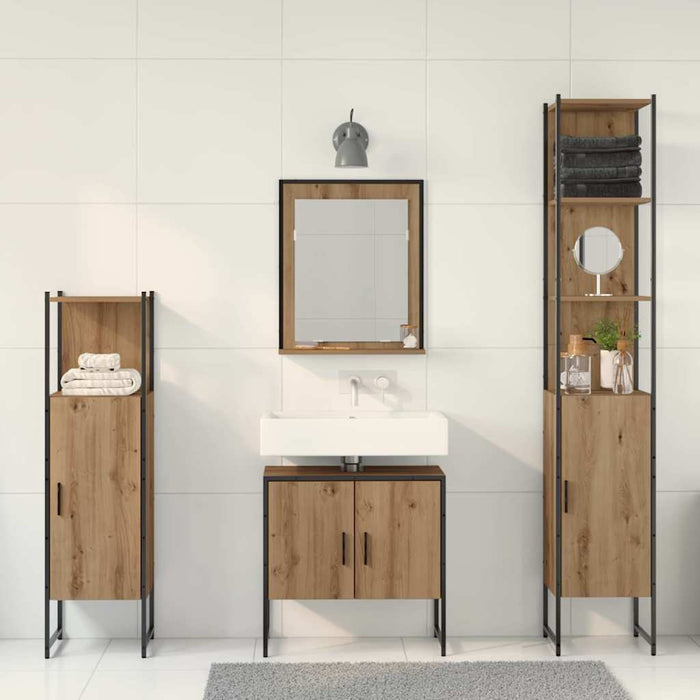 Set de mobilier pentru baie 4 pcs Maro 33 x 33 x 185.5 cm - WALTI WALTI