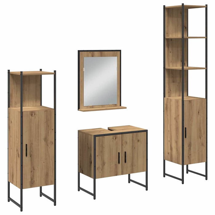 Set de mobilier pentru baie 4 pcs Maro 33 x 33 x 185.5 cm - WALTI WALTI
