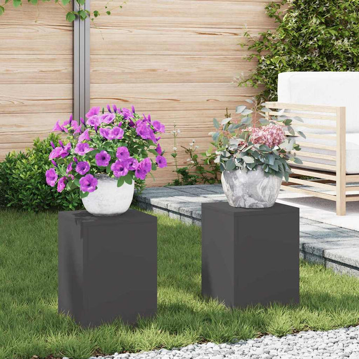 Suport pentru plante 2 pcs Negru 24 x 24 x 35 cm Oțel - WALTI WALTI