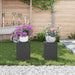 Suport pentru plante 2 pcs Negru 24 x 24 x 35 cm Oțel - WALTI WALTI