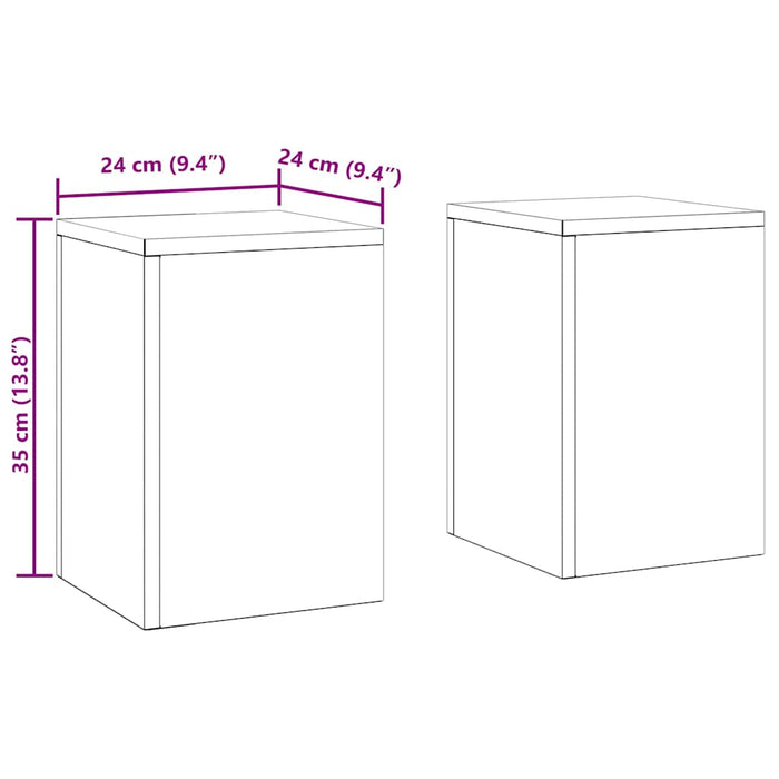 Suport pentru plante 2 pcs Ruginit 24 x 24 x 35 cm - WALTI WALTI