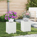 Suport pentru plante 2 pcs Alb 24 x 24 x 35 cm Oțel - WALTI WALTI
