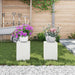 Suport pentru plante 2 pcs Alb 24 x 24 x 35 cm Oțel - WALTI WALTI