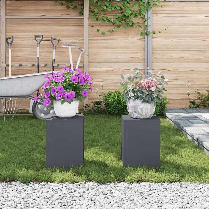 Suport pentru plante 2 pcs Antracit 24 x 24 x 35 cm Oțel - WALTI WALTI