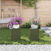 Suport pentru plante 2 pcs Olivengrønn 24 x 24 x 35 cm Oțel - WALTI WALTI