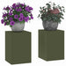 Suport pentru plante 2 pcs Olivengrønn 24 x 24 x 35 cm Oțel - WALTI WALTI