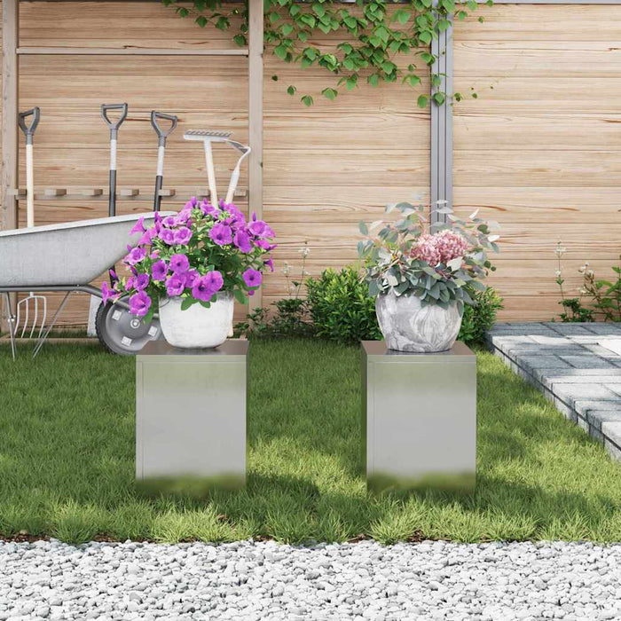 Suport pentru plante 2 buc. Argintiu 24 x 24 x 35 cm - WALTI WALTI