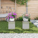 Suport pentru plante 2 buc. Argintiu 24 x 24 x 35 cm - WALTI WALTI