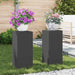 Suport pentru plante 2 pcs Negru 24 x 24 x 55 cm Oțel - WALTI WALTI