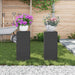Suport pentru plante 2 pcs Negru 24 x 24 x 55 cm Oțel - WALTI WALTI