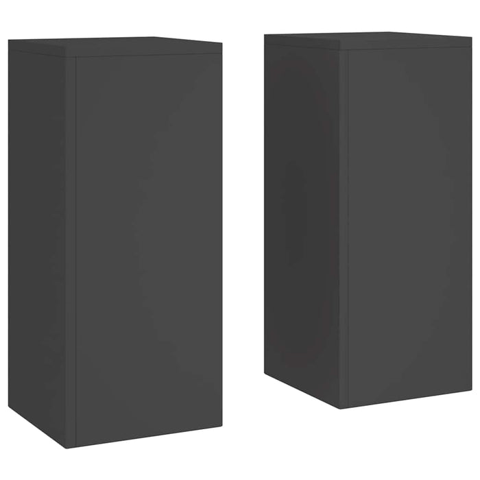 Suport pentru plante 2 pcs Negru 24 x 24 x 55 cm Oțel - WALTI WALTI