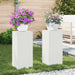 Suport pentru plante 2 pcs Alb 24 x 24 x 55 cm Oțel - WALTI WALTI