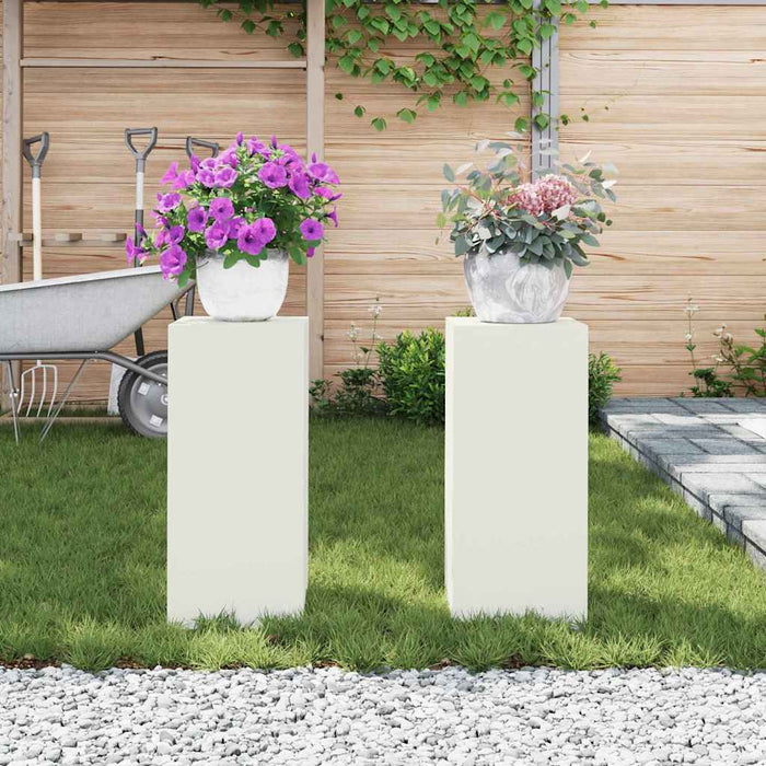 Suport pentru plante 2 pcs Alb 24 x 24 x 55 cm Oțel - WALTI WALTI
