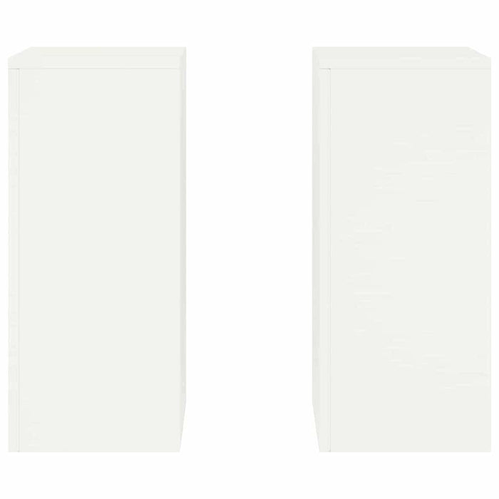 Suport pentru plante 2 pcs Alb 24 x 24 x 55 cm Oțel - WALTI WALTI