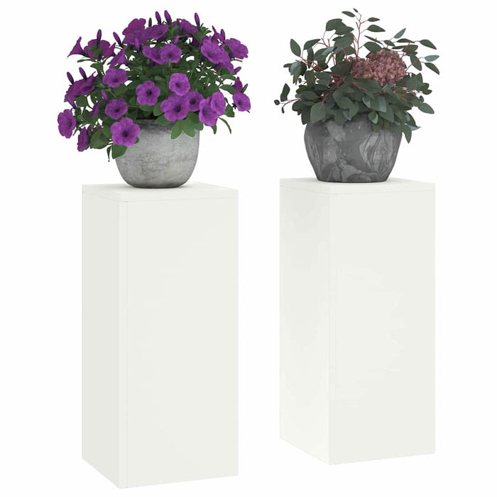 Suport pentru plante 2 pcs Alb 24 x 24 x 55 cm Oțel - WALTI WALTI