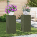 Suport pentru plante 2 pcs Olivengrønn 24 x 24 x 55 cm Oțel - WALTI WALTI