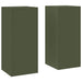 Suport pentru plante 2 pcs Olivengrønn 24 x 24 x 55 cm Oțel - WALTI WALTI