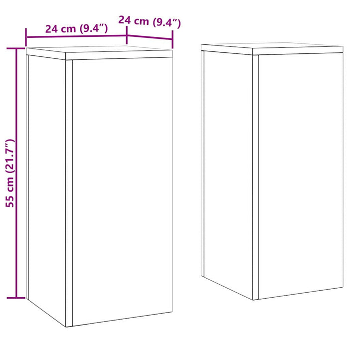 Suport pentru plante 2 pcs Olivengrønn 24 x 24 x 55 cm Oțel - WALTI WALTI
