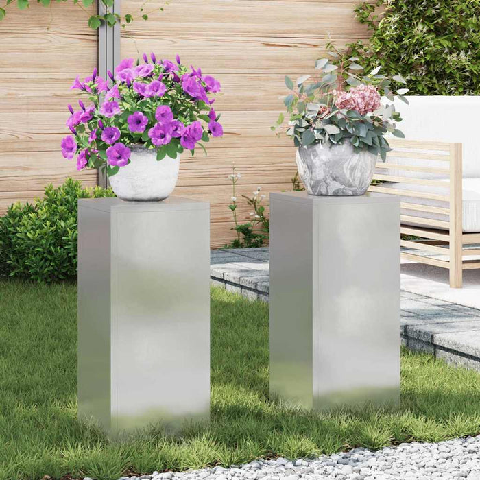 Suport pentru plante 2 pcs Argintiu 24 x 24 x 55 cm - WALTI WALTI