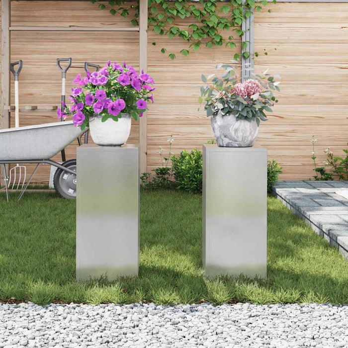 Suport pentru plante 2 pcs Argintiu 24 x 24 x 55 cm - WALTI WALTI