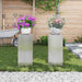 Suport pentru plante 2 pcs Argintiu 24 x 24 x 55 cm - WALTI WALTI