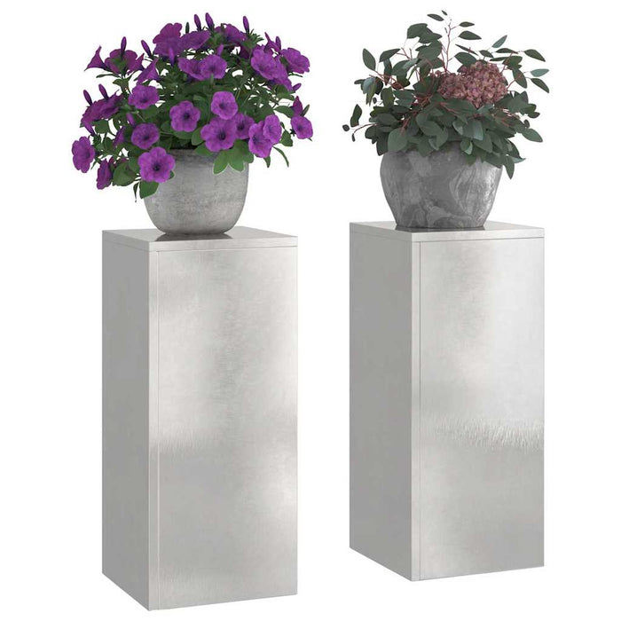 Suport pentru plante 2 pcs Argintiu 24 x 24 x 55 cm - WALTI WALTI