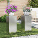 Suport pentru plante 2 pcs Argintiu 24 x 24 x 55 cm - WALTI WALTI