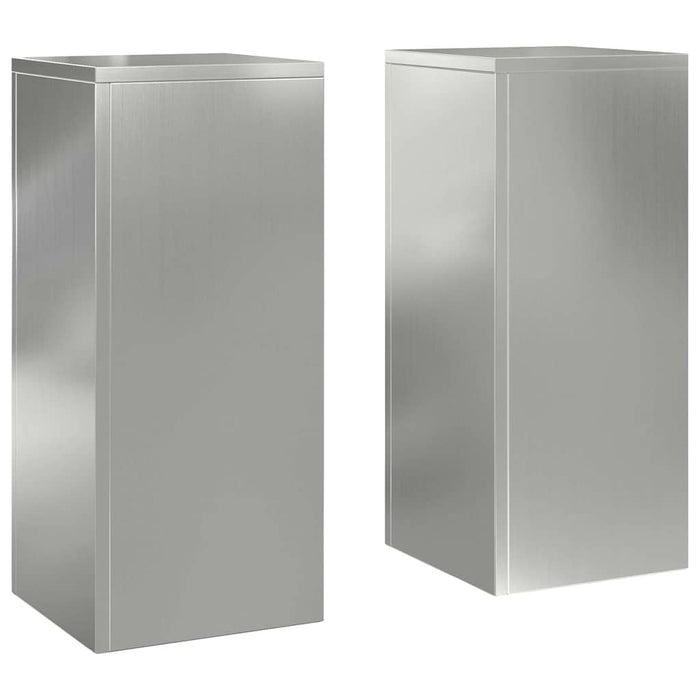 Suport pentru plante 2 pcs Argintiu 24 x 24 x 55 cm - WALTI WALTI