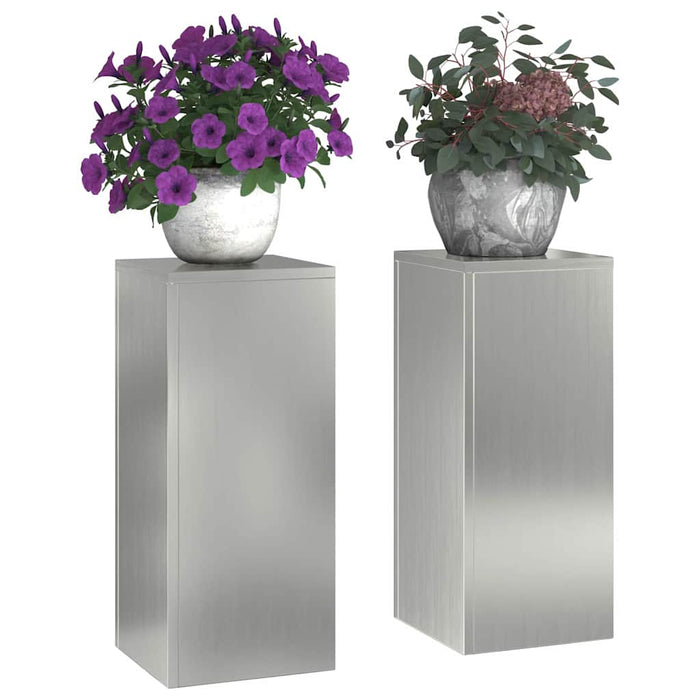 Suport pentru plante 2 pcs Argintiu 24 x 24 x 55 cm - WALTI WALTI