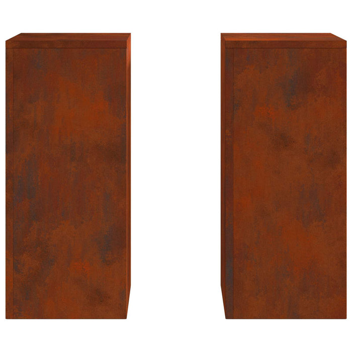 Suport pentru plante 2 buc. Ruginit 24 x 24 x 55 cm - WALTI WALTI
