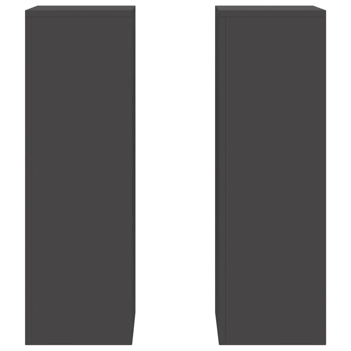 Suport pentru plante 2 pcs Negru 24 x 24 x 75 cm Oțel - WALTI WALTI
