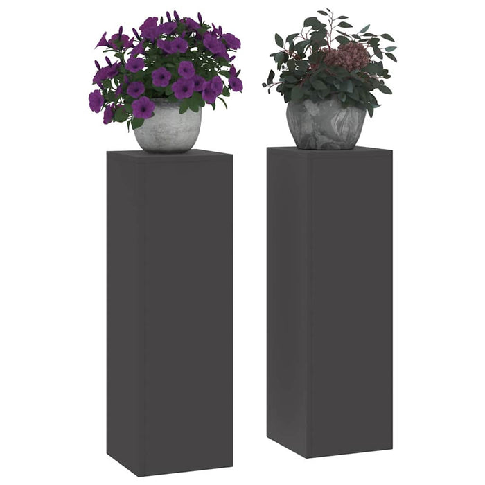 Suport pentru plante 2 pcs Negru 24 x 24 x 75 cm Oțel - WALTI WALTI