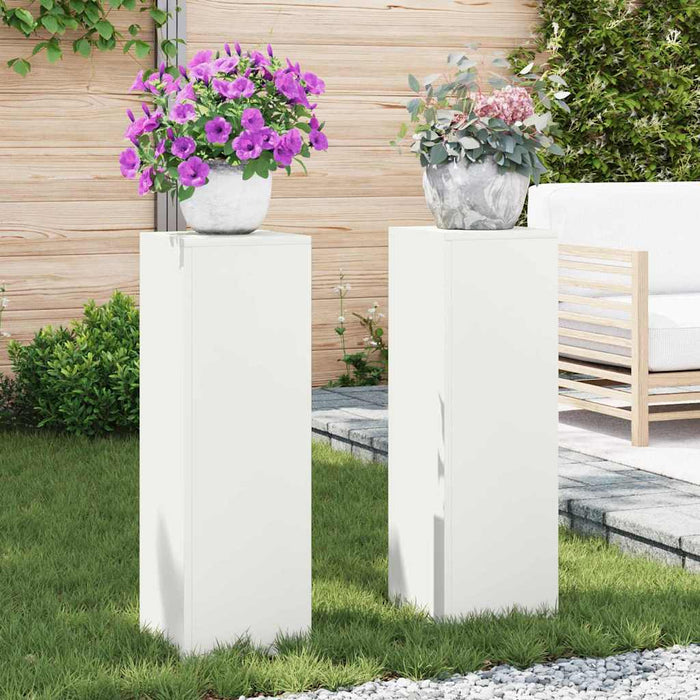 Suport pentru plante 2 pcs Alb 24 x 24 x 75 cm Oțel - WALTI WALTI