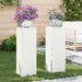 Suport pentru plante 2 pcs Alb 24 x 24 x 75 cm Oțel - WALTI WALTI