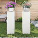 Suport pentru plante 2 pcs Alb 24 x 24 x 75 cm Oțel - WALTI WALTI