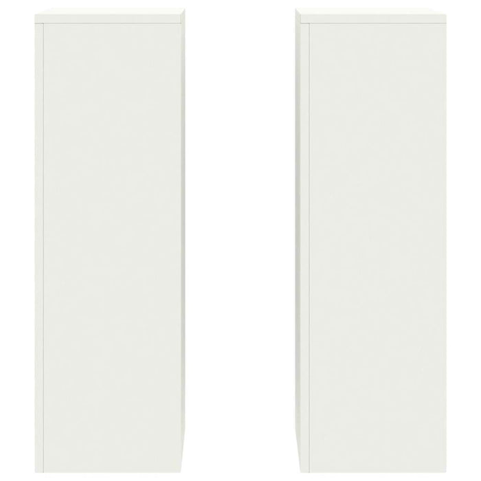 Suport pentru plante 2 pcs Alb 24 x 24 x 75 cm Oțel - WALTI WALTI